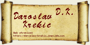 Daroslav Krekić vizit kartica